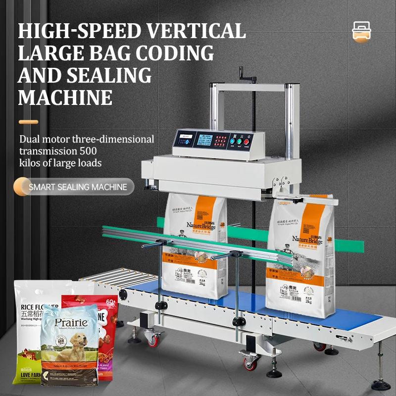 350lp Height-adjustable continuous heat sealing machine for heavy-duty large bags