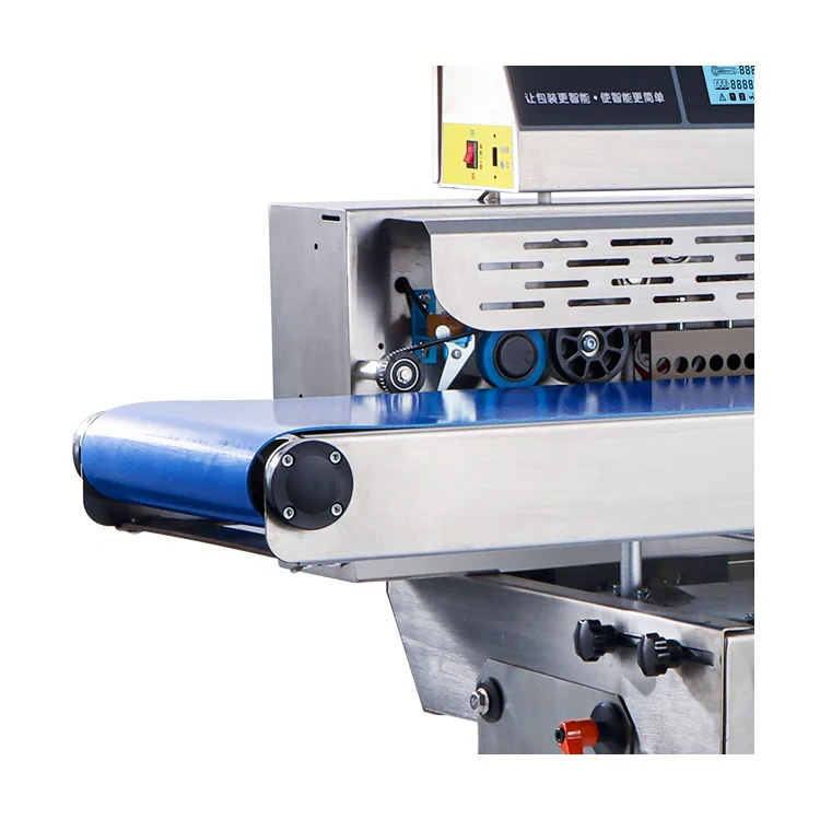 280a industrial horizontal/vertical bag band sealer intelligent semi automatic gear beverage foil film pouch heat sealing