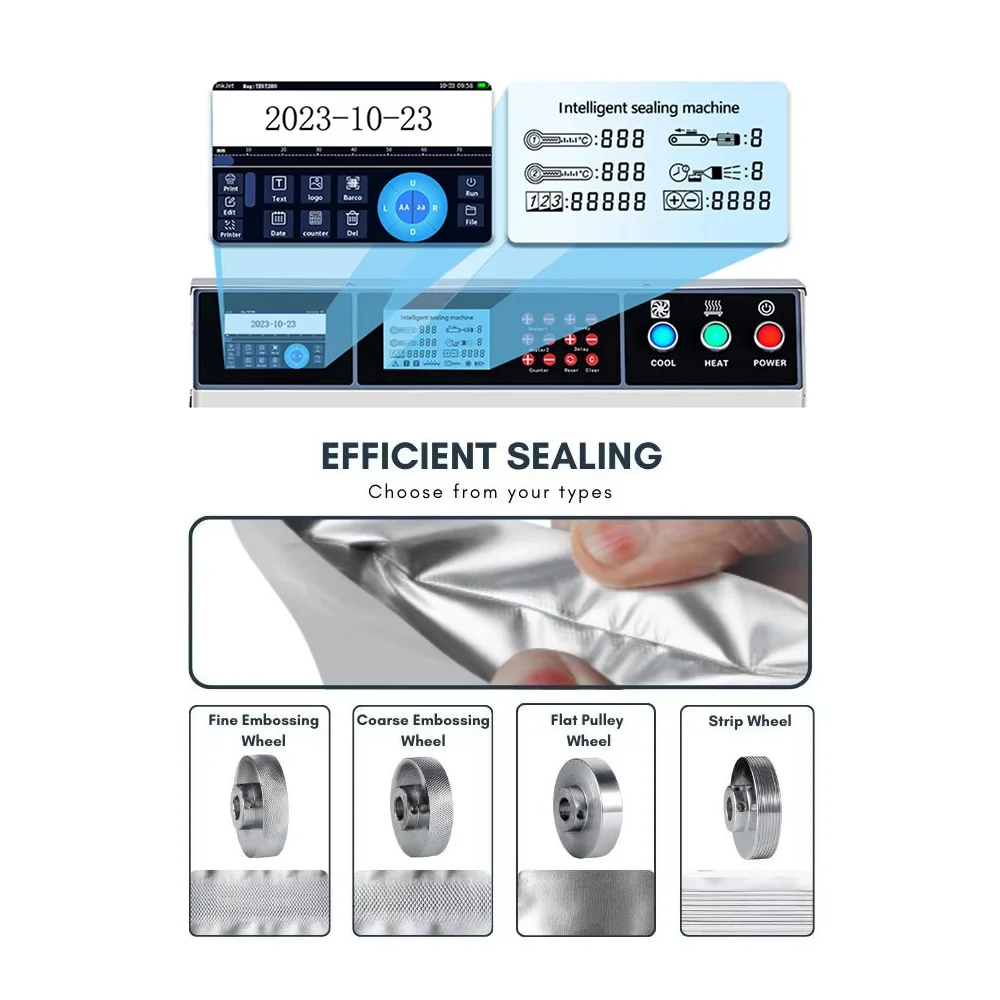 280t premium quality new desktop smart chip temperature control suitable for all small bag sealing machines