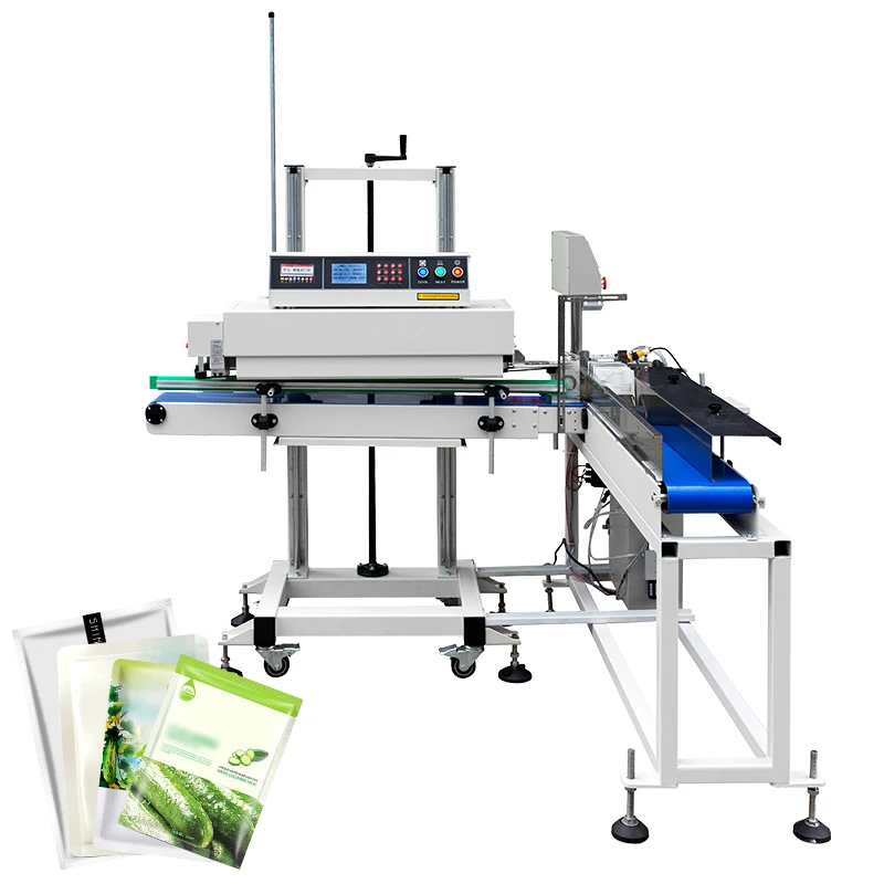 Automatic continuous band sealer in e-commerce fulfillment warehouse