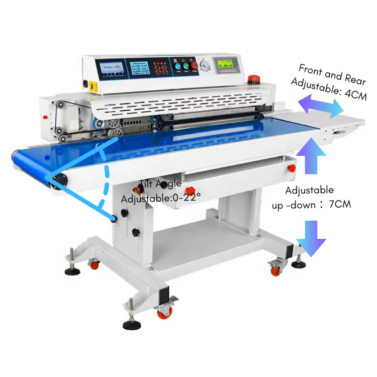 tepps 350qp innovative nitrogen gas flushing band sealer vacuum bag sealing machine coding printing