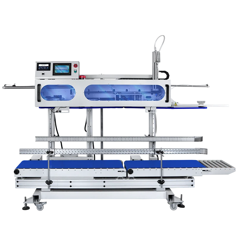 320lqzdp智能连续封口机25kg中国封口机用于铝箔薄膜袋包装 用于土豆茶的智能幻灯片