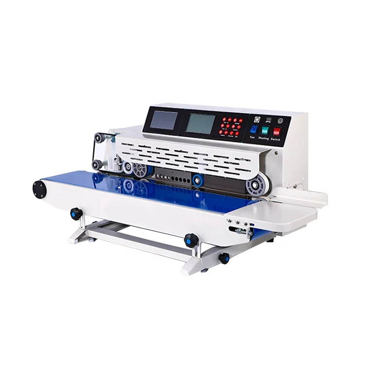 tepps 180tp mini horizontal table continuous sealing machine plastic bag band sealers with inkjet coding