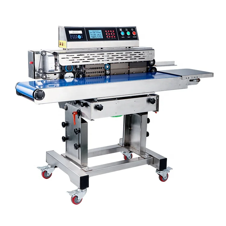 tepps 280bp hi tech industrial horizontal band sealer automatic continuous plastic bag heat sealing machine with inkjet printing