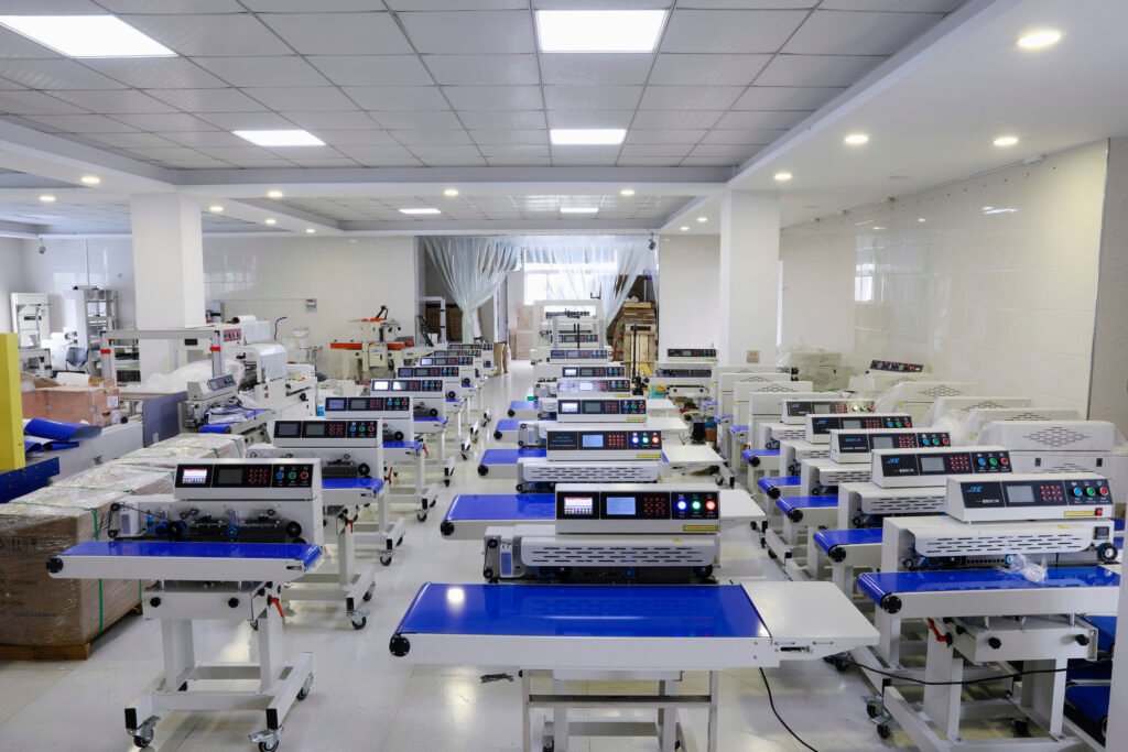 High-efficiency vacuum sealer machine for commercial food packaging.